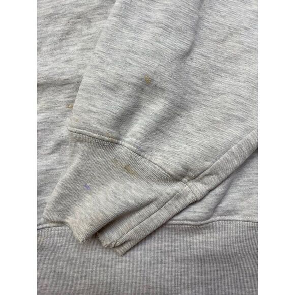 VINTAGE J Crew Blank Crewneck Sweatshirt Men Medium Gray USA 90s - Picture 5 of 11